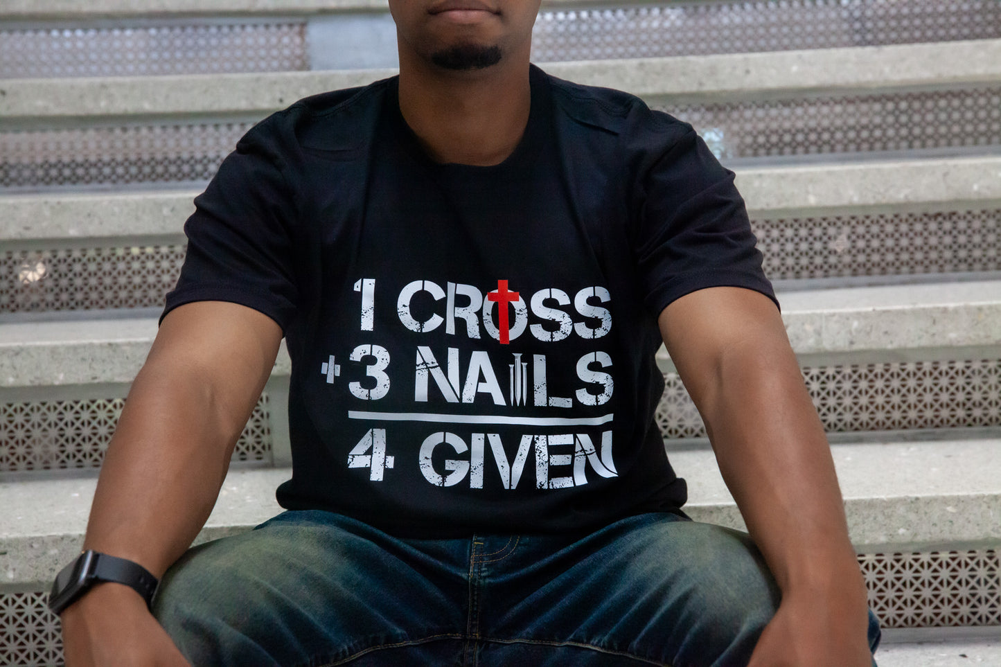 1 Cross + 3 Nails = 4 Given (Black)