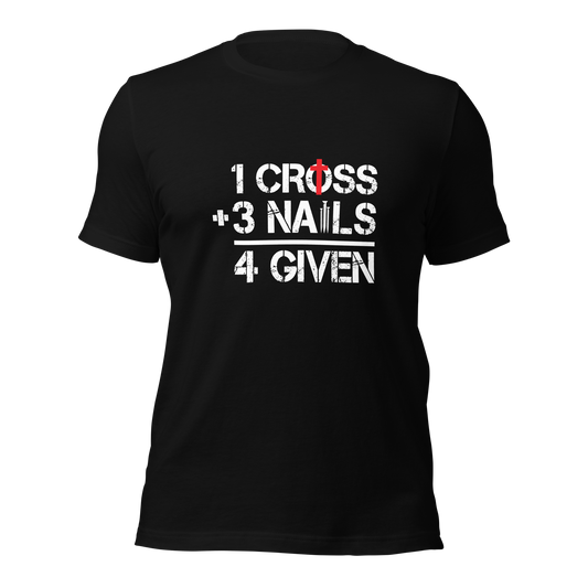 1 Cross + 3 Nails = 4 Given (Black)
